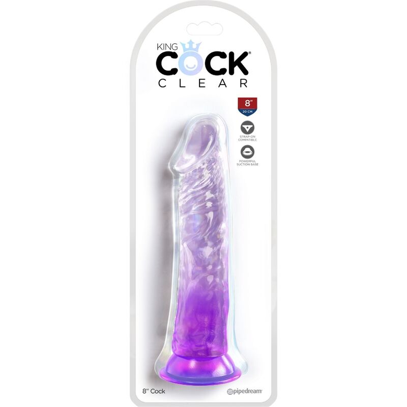 KING COCK - CLEAR DILDO REALISTICO 19.7 CM VIOLA