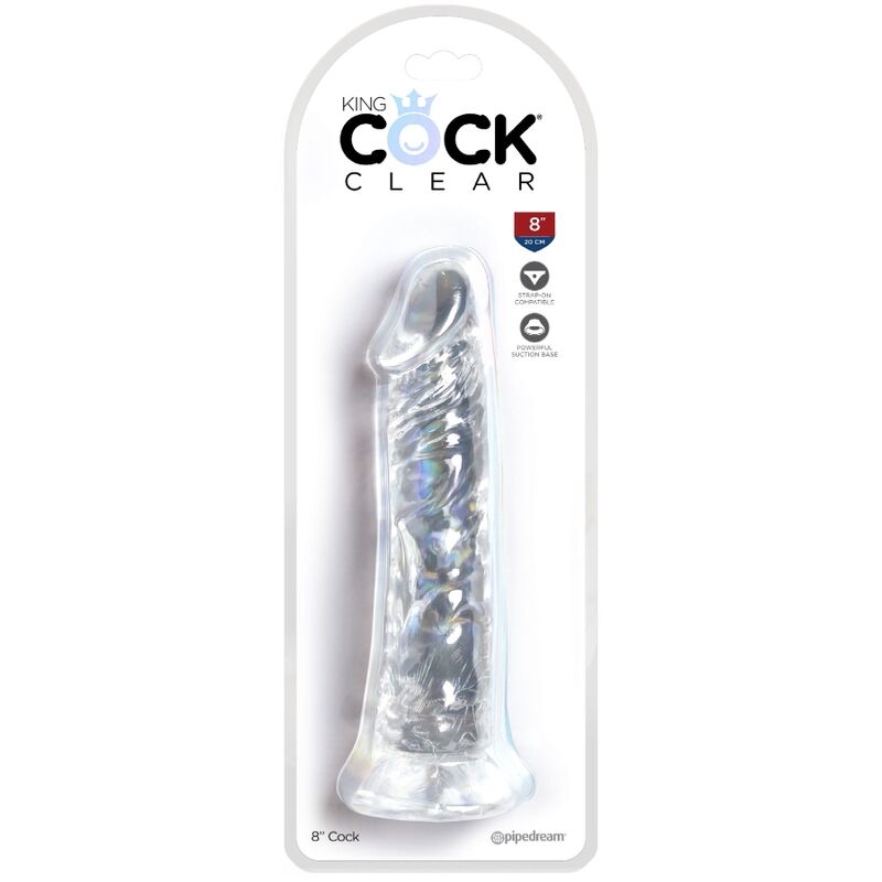 KING COCK - DILDO REALISTICO 19.7 CM TRASPARENTE
