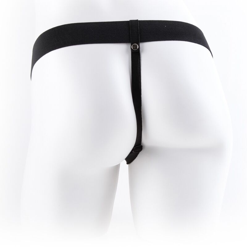 FETISH FANTASY SERIES - HARNESS REGOLABILE CON PENE REALISTICO E TESTICOLI TELECOMANDO 23 CM