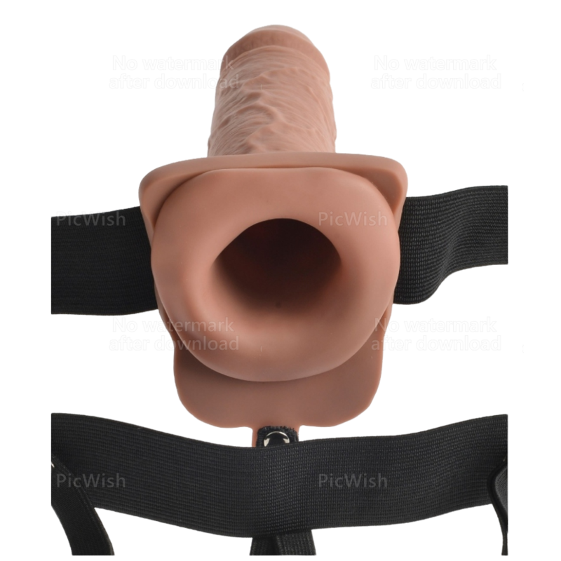 FETISH FANTASY SERIES - HARNESS REGOLABILE VIBRANTE CON DILDO CAVO E TESTICOLI 17,8 CM