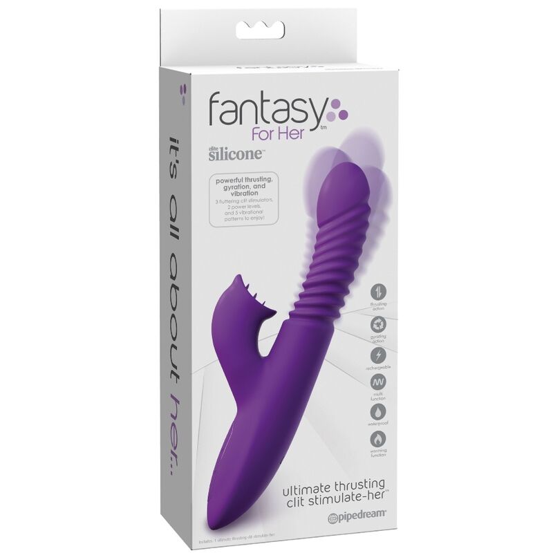 STIMOLATORE CLITORIDEO CON OSCILLAZIONE, RISCALDAMENTO E VIBRAZIONE, VIOLA