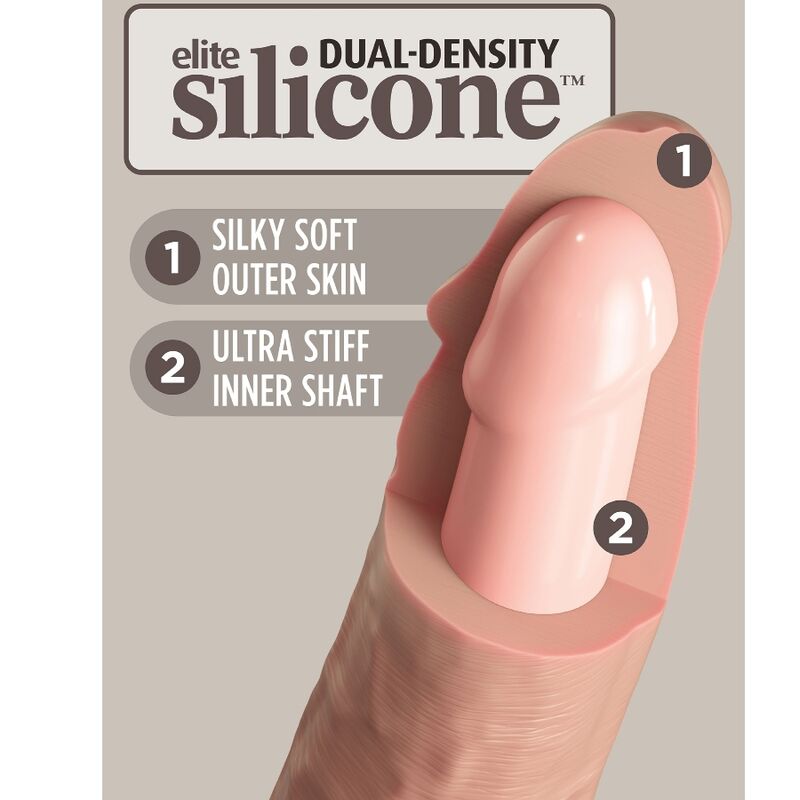 KING COCK - DILDO REALISTICO IN SILICONE ELITE 25,4 CM