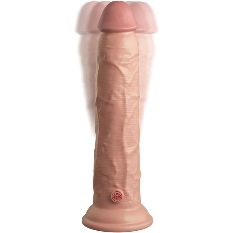 KING COCK - VIBRATORE DILDO REALISTICO ELITE E TELECOMANDO IN SILICONE 23 CM