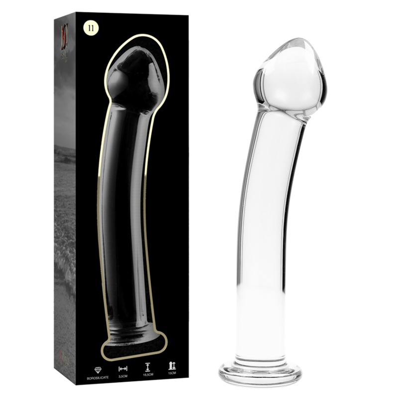 NEBULA SERIES BY IBIZA - DILDO MODELLO 11 IN VETRO BOROSILICATO TRASPARENTE 16 CM -O- 3 CM