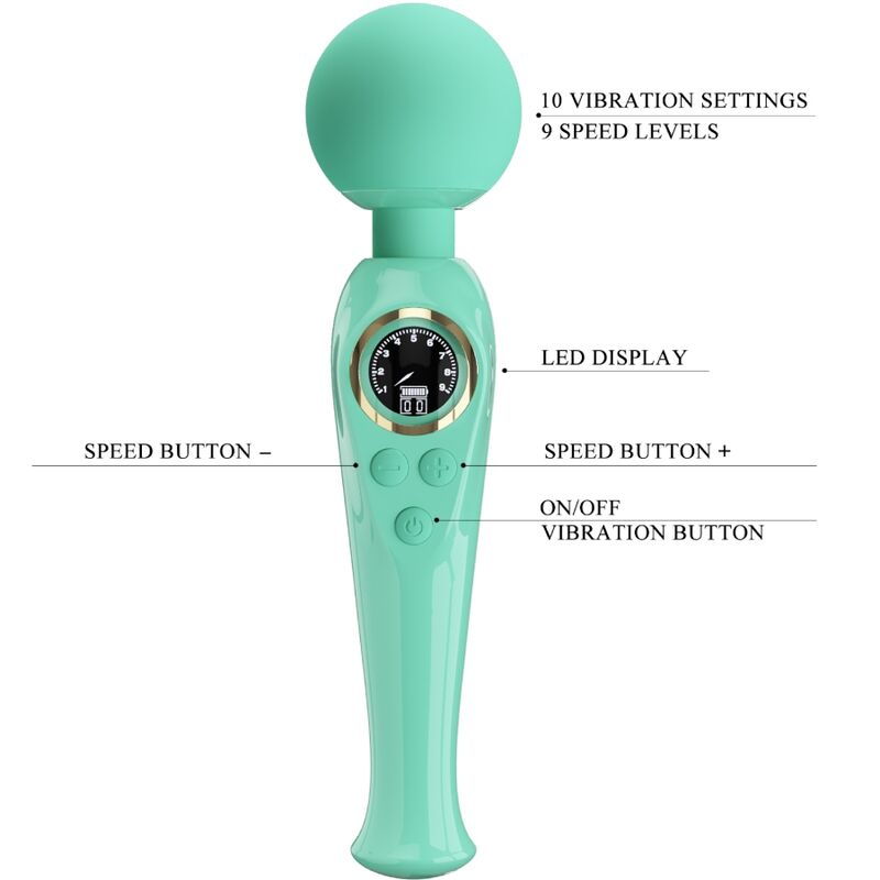 PRETTY LOVE - SKYLER VIBRATORE WAND VERDE