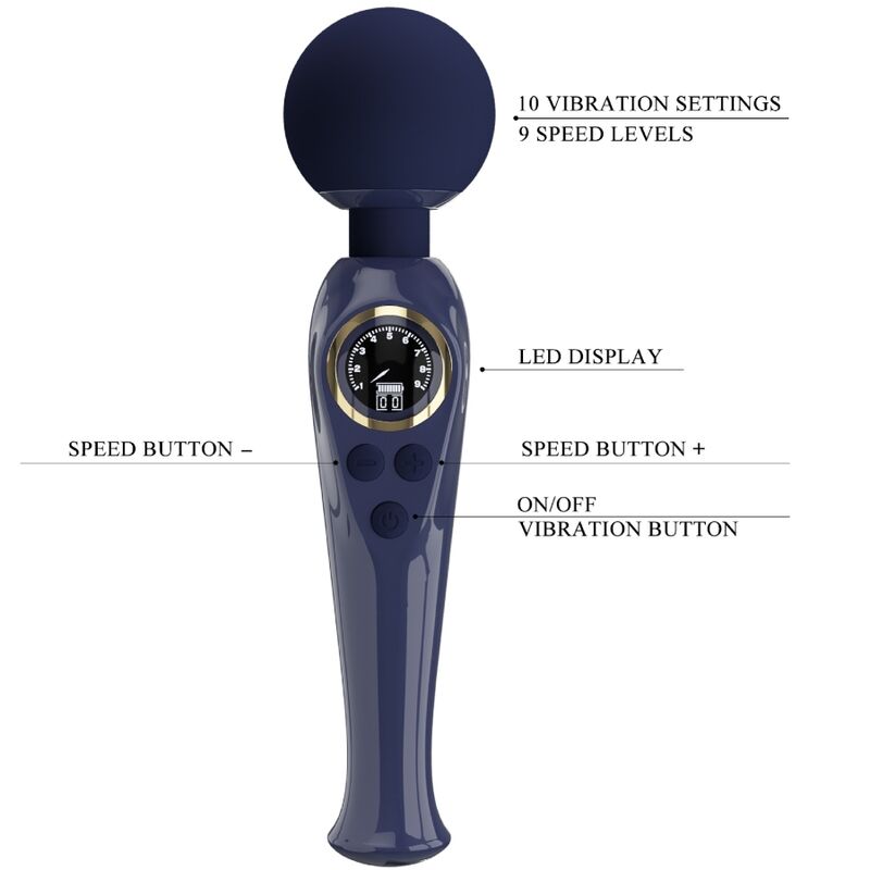 PRETTY LOVE - SKYLER VIBRATORE WAND BLU