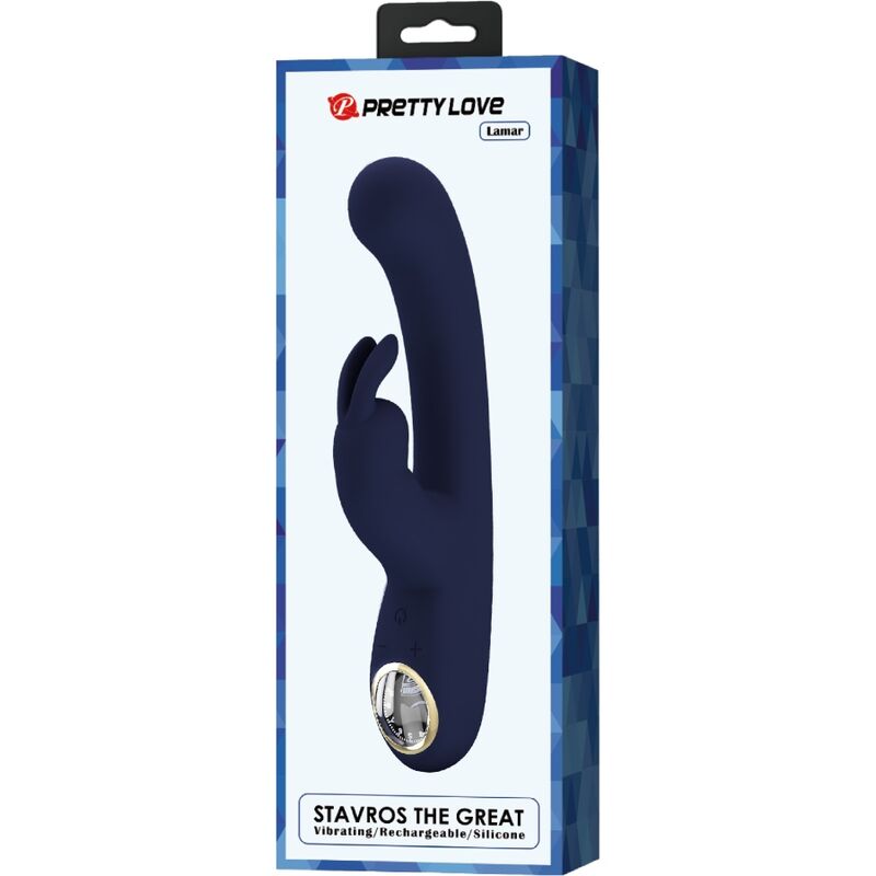 PRETTY LOVE - LAMAR VIBRATORE PUNTO G CON RABBIT BLU