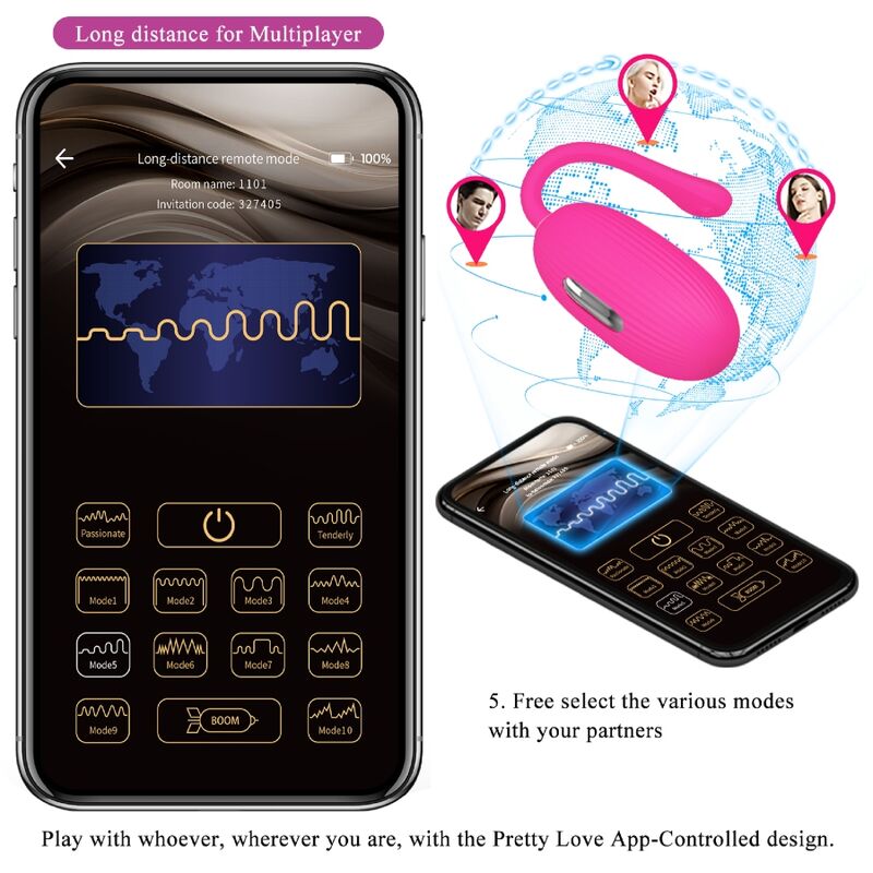 PRETTY LOVE - DOREEN OVETTO VIBRANTE RICARICABILE CON TELECOMANDO