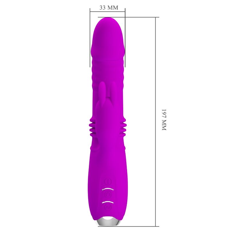 PRETTY LOVE - DOROTHY VIBRATORE CON FUNZIONE DI SPINTA UP AND DOWN E RABBIT VIOLA