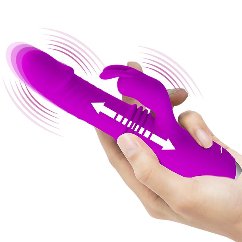 PRETTY LOVE - DOROTHY VIBRATORE CON FUNZIONE DI SPINTA UP AND DOWN E RABBIT VIOLA