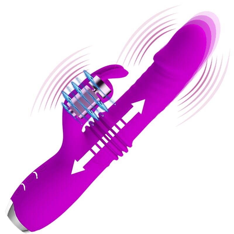 PRETTY LOVE - DOROTHY VIBRATORE CON FUNZIONE DI SPINTA UP AND DOWN E RABBIT VIOLA