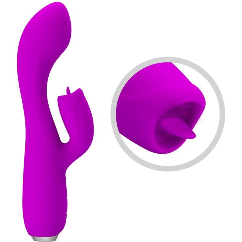 PRETTY LOVE - VIBRATORE RABBIT RICARICABILE GLORIA - VIOLA IMPERMEABILE