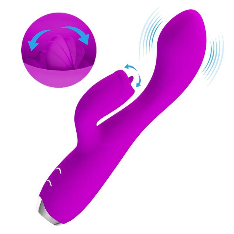 PRETTY LOVE - VIBRATORE RABBIT RICARICABILE GLORIA - VIOLA IMPERMEABILE