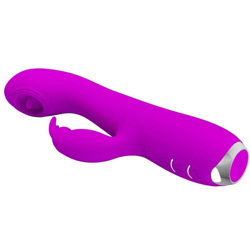PRETTY LOVE - VIBRATORE RICARICABILE RACHEL CON ONDE STIMOLANTI VIOLA
