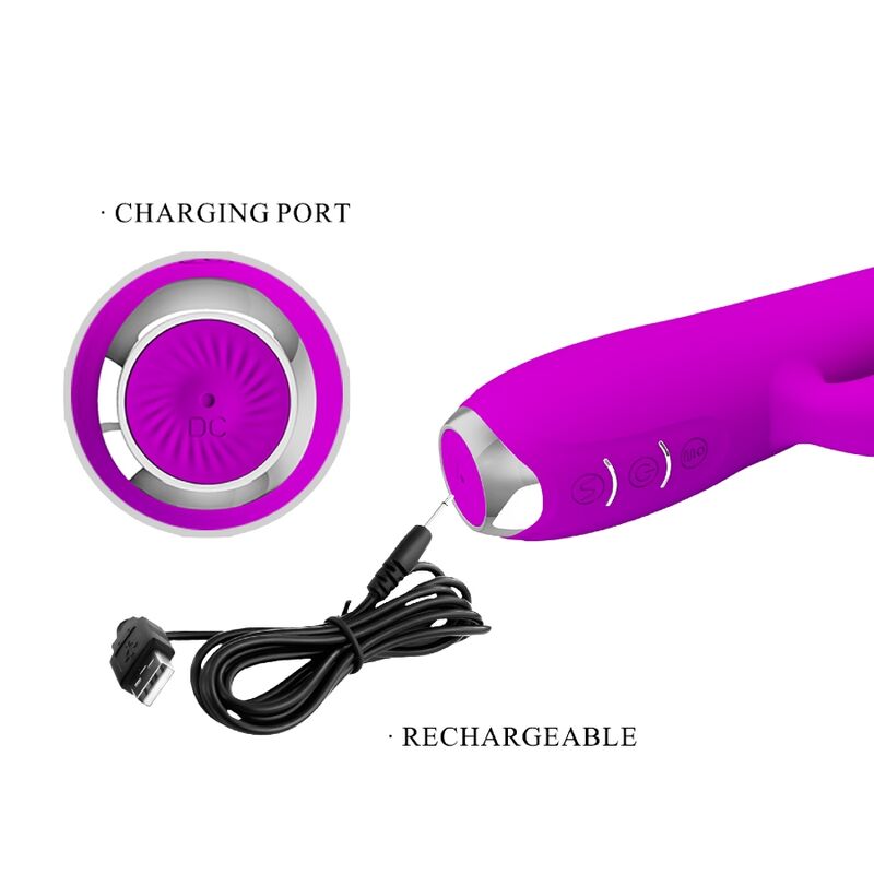 PRETTY LOVE - REGINA VIBRATORE SUCCHIATORE STIMOLATORE A ONDE PULSATE RICARICABILE VIOLA