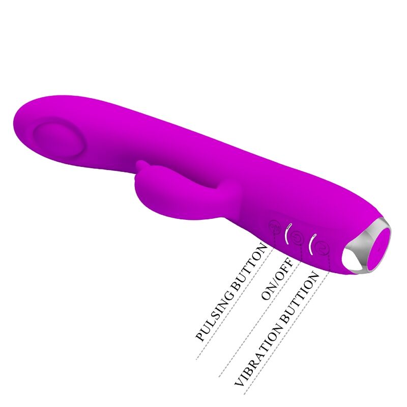 PRETTY LOVE - VIBRATORE REGINA CON SUCCHIATORE A ONDE PULSATE RICARICABILE VIOLA