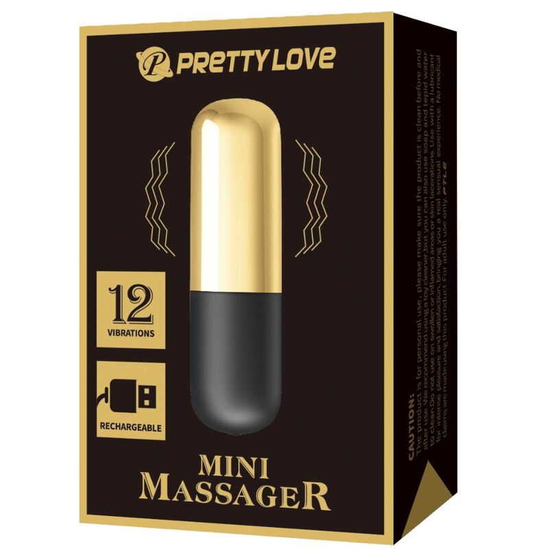 PRETTY LOVE - MINI MASSAGER BULLET RICARICABILE DORATO