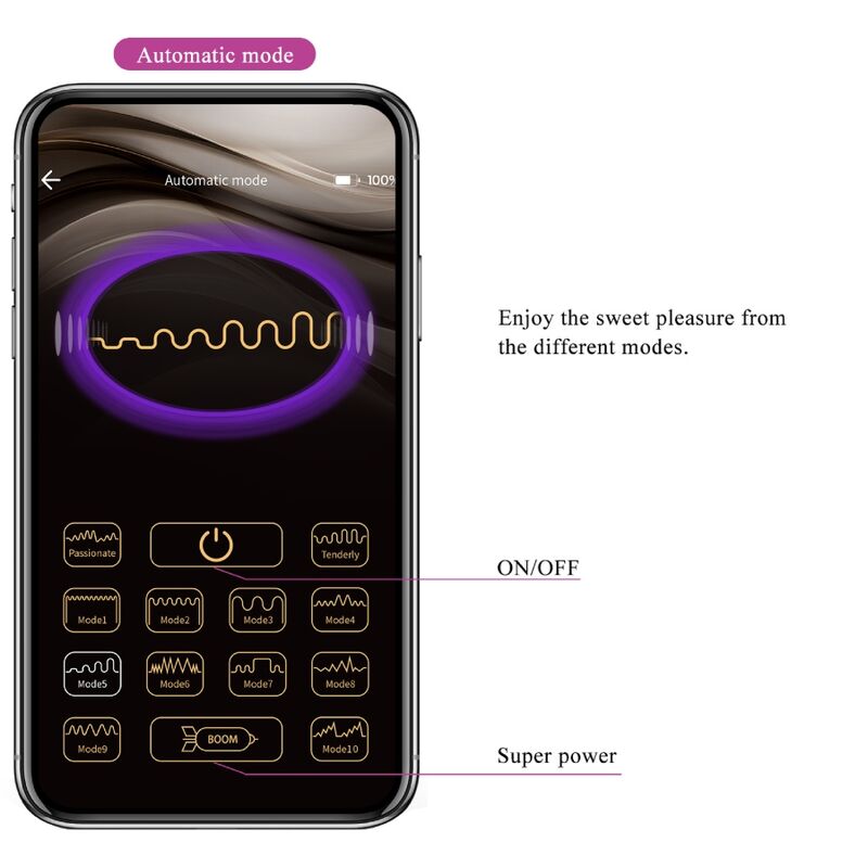 PRETTY LOVE - NYMPH OVETTO VIBRANTE CON APP LONG DISTANCE FUCSIA