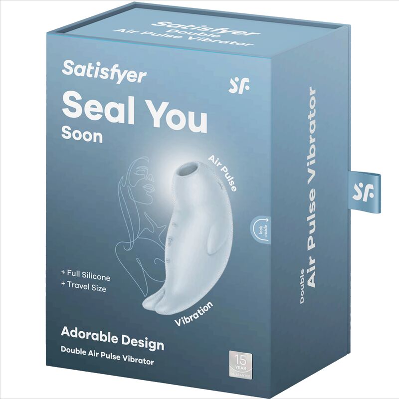 SATISFYER - SEAL YOU SOON VIBRATORE SUCCIA CLITORIDE AIR PULSE CELESTE