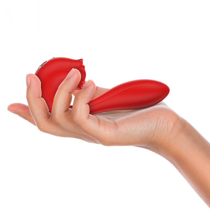 MIA - SELENA STIMOLATORE DOPPIO CON VIBRAZIONE E PULSAZIONE ROSSO