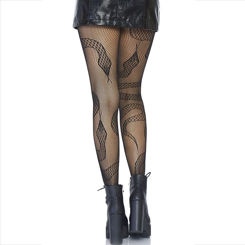 LEG AVENUE - CALZE IN RETE SNAKES NERE