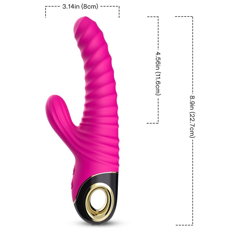 VIBRATORE CON STIMOLATORE IN SILICONE ETERNITY FUCSIA