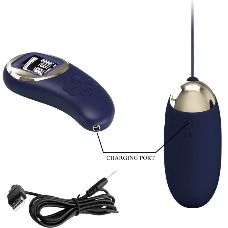 PRETTY LOVE - MINA OVETTO VIBRANTE CON TELECOMANDO BLU