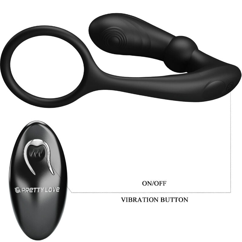 PRETTY LOVE - WARREN ANELLO PENE VIBRANTE E DILDO NERO