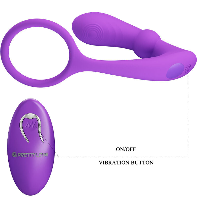 PRETTY LOVE - WARREN ANELLO PENE VIBRANTE E DILDO VIOLA