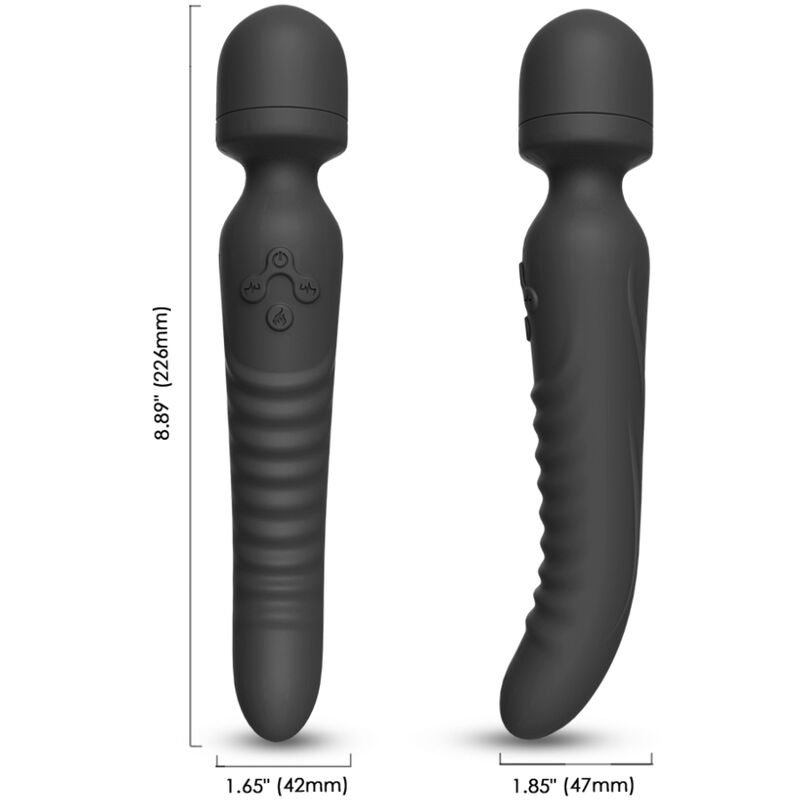 ARMONY - MISSION MASSAGGIATORE E VIBRATORE EFFETTO CALORE NERO