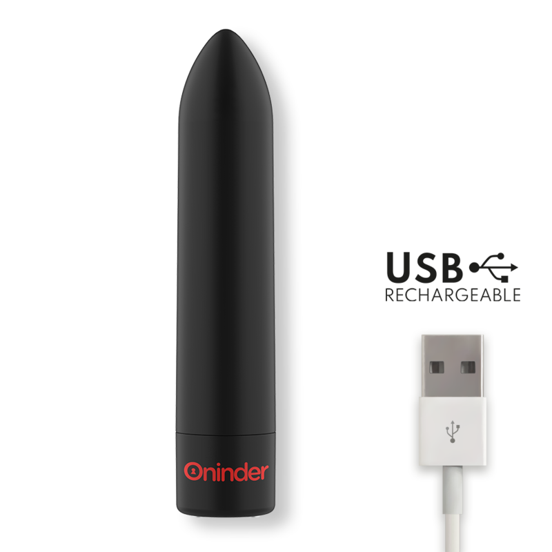 ONINDER -BERLIN BULLET VIBRANTE 8,5 X 2 CM 9 MODALITÀ APP GRATUITA NERO