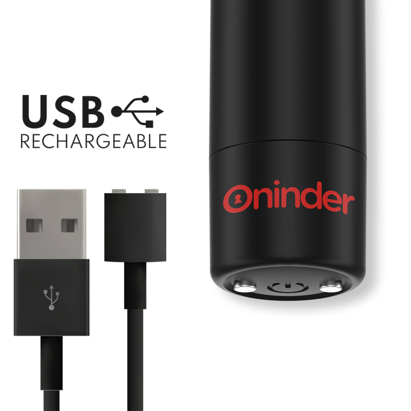 ONINDER -BERLIN BULLET VIBRANTE 8,5 X 2 CM 9 MODALITÀ APP GRATUITA NERO