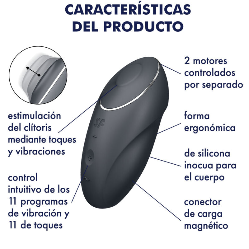 SATISFYER - TAP E CLIMAX 1 VIBRATORE LAY-ON ROSSO
