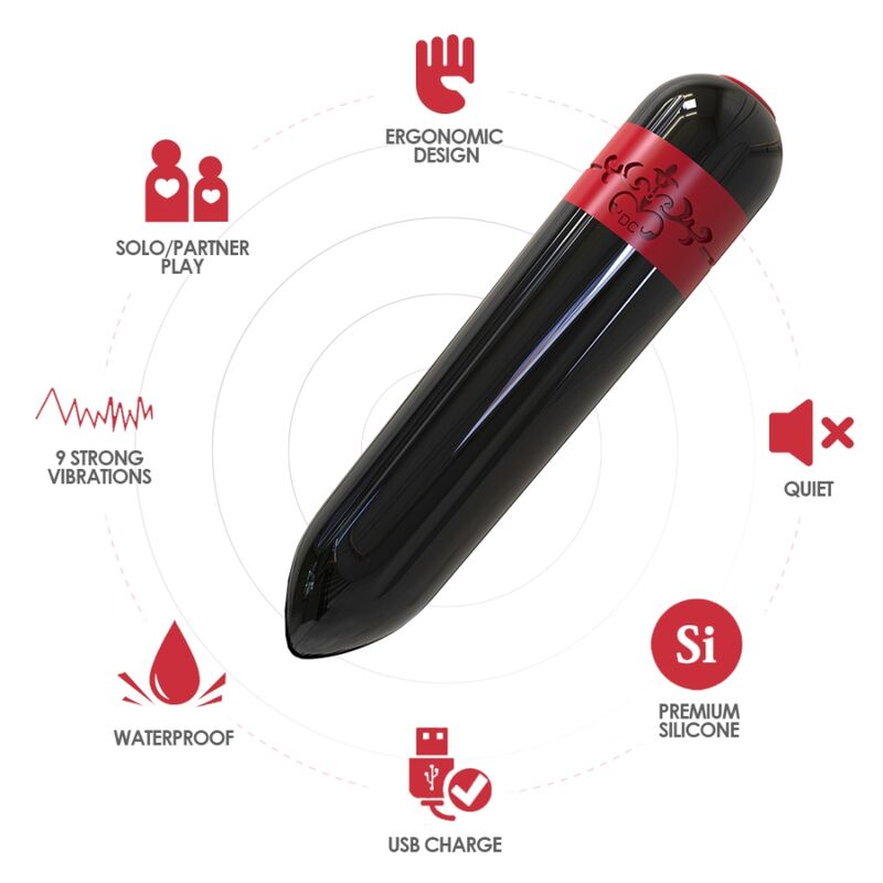 ARMONY - ROCKET VIBRATORE BULLET CON TELECOMANDO NERO