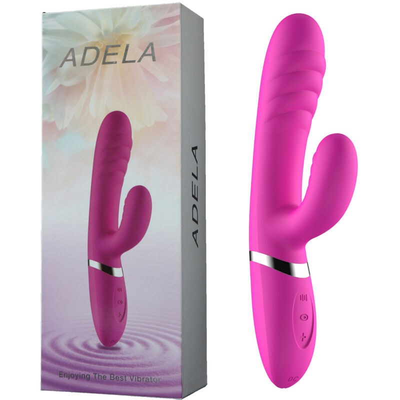 VIBRATORE CON STIMOLATORE ADELA FUCSIA