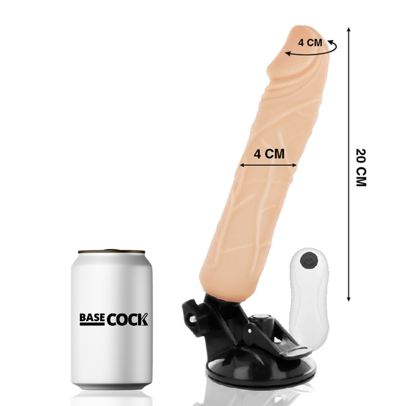 BASECOCK - VIBRATORE REALISTICO CON TELECOMANDO 20 CM -O- 4 CM