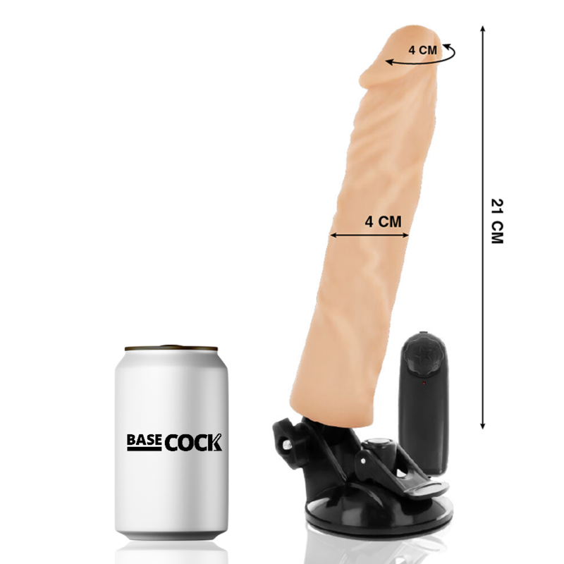 BASECOCK - VIBRATORE REALISTICO TELECOMANDO 21 CM -O- 4 CM