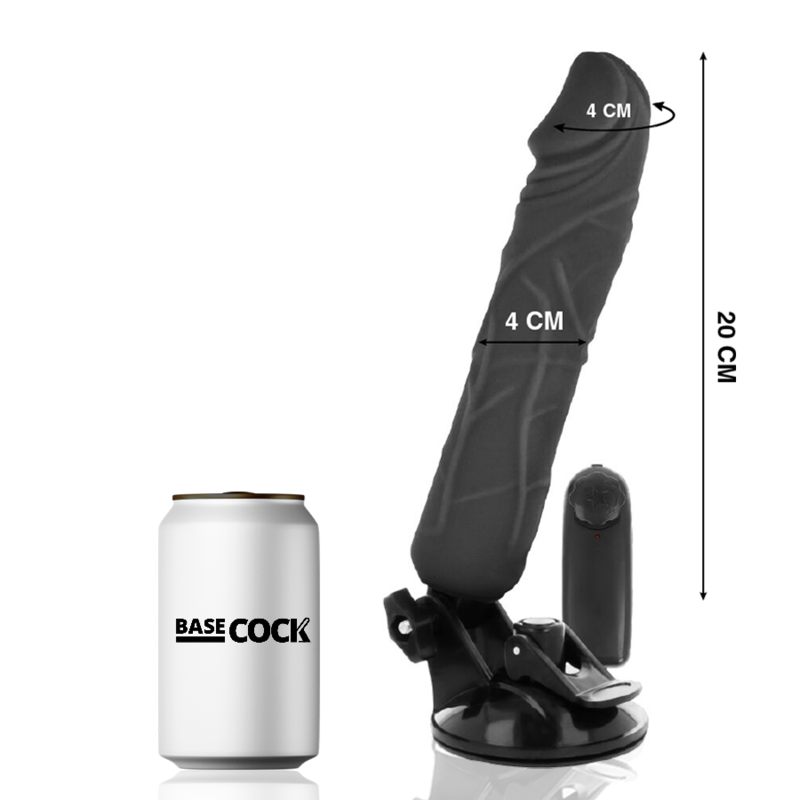 BASECOCK - VIBRATORE REALISTICO TELECOMANDO 20 CM -O- 4 CM
