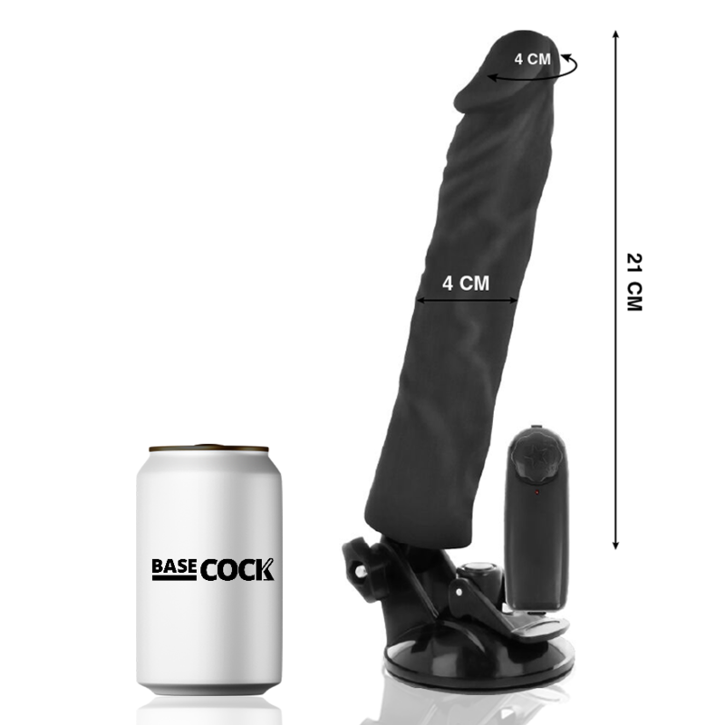 BASECOCK - VIBRATORE REALISTICO TELECOMANDO 21 CM -O- 4 CM
