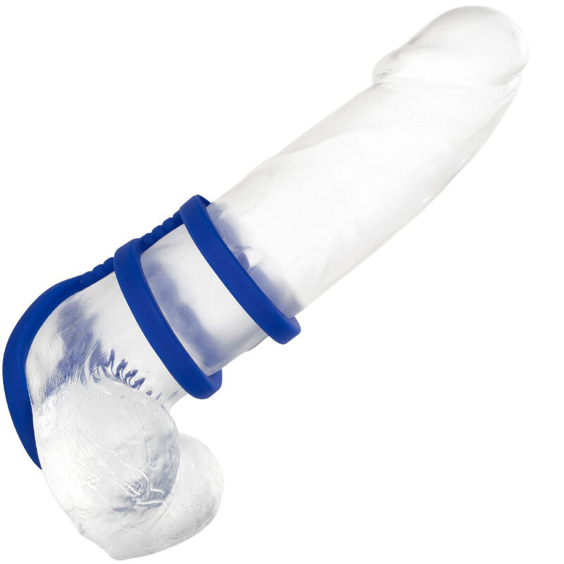 CALEXOTICS - ADMIRAL GABBIA/SUPPORTO PENE A TRIPLO ANELLO BLU