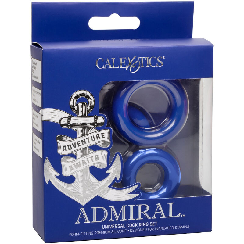 CALEXOTICS - ANELLO PENE ADMIRAL SET 3 PZ BLU