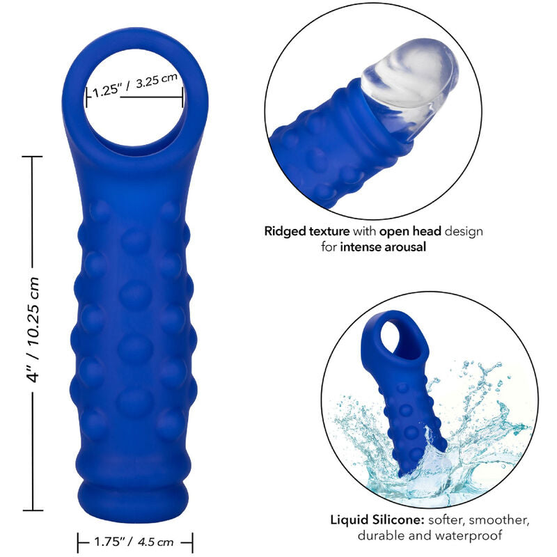 CALEXOTICS - ADMIRAL GUAINA PENE CON PALLINE IN SILICONE BLU