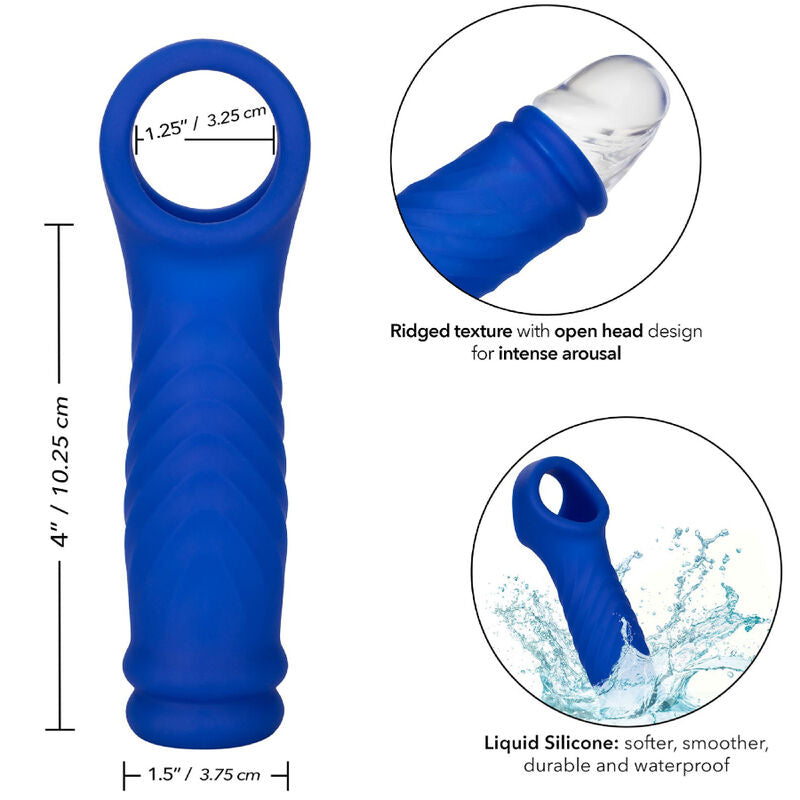 CALEXOTICS - ADMIRAL WAVE GUAINA PENE IN SILICONE LIQUIDO BLU