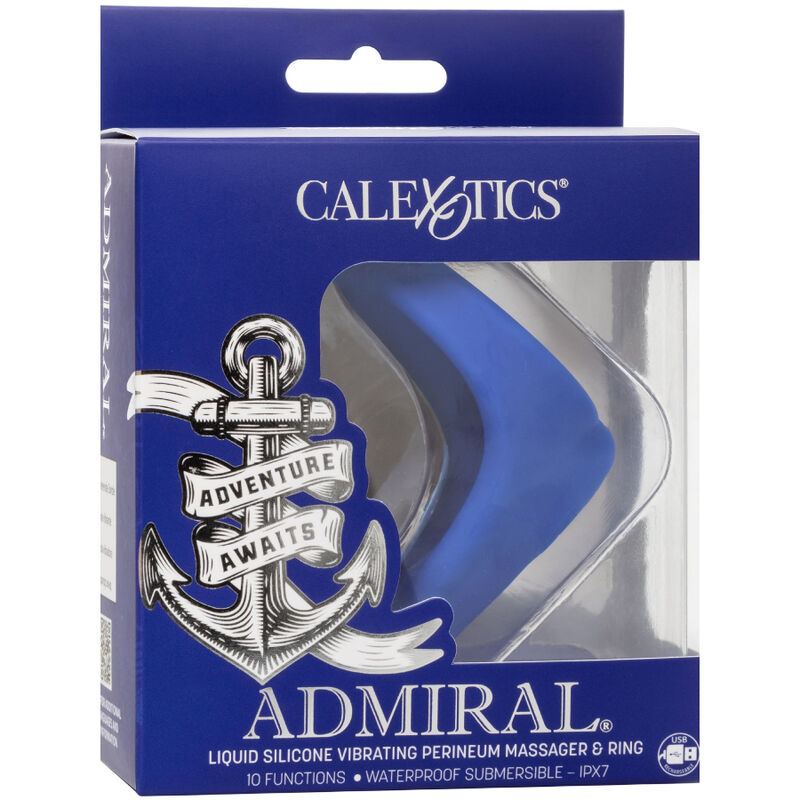 CALEXOTICS - ADMIRAL MASSAGGIATORE PERINEO E ANELLO VIBRANTE BLU