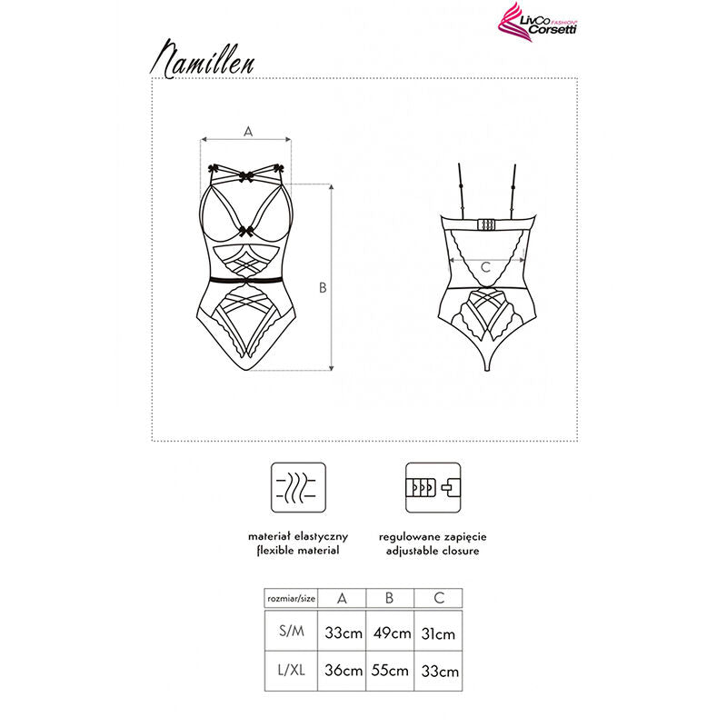 LIVCO CORSETTI FASHION - NAMILLEN BODY NERO LC 90528