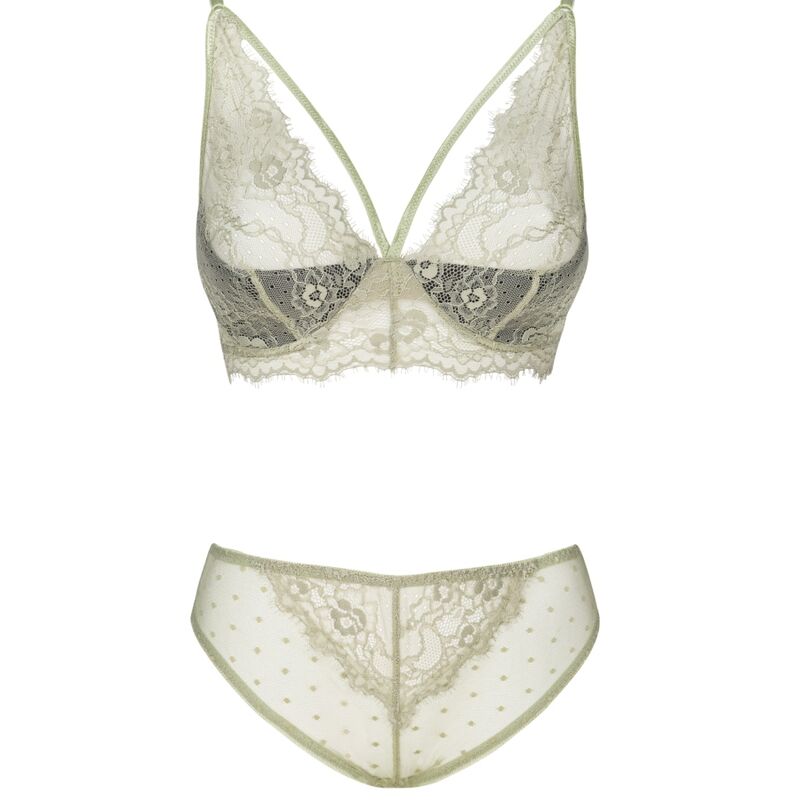 LIVCO CORSETTI FASHION - PINE LC 90667 REGGISENO + SLIP KAKI