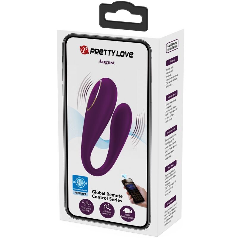 PRETTY LOVE - AUGUST DOUBLE PLEASURE VIBRATORE DI COPPIA CON APP LONG DISTANCE