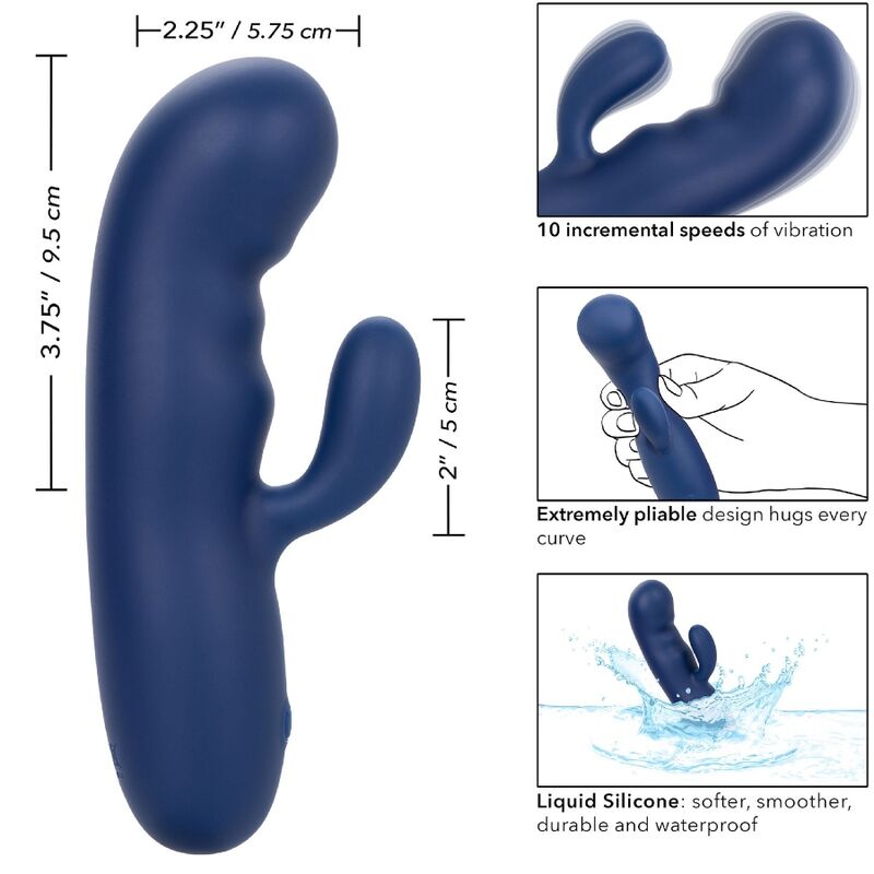 CALEXOTICS - CASHMERE SILK DUO MASSAGGIATORE BLU