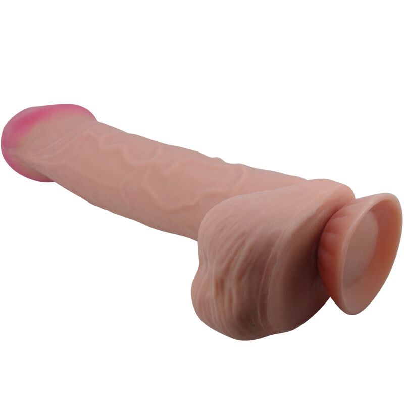 PRETTY LOVE - SERIE SLIDING SKIN DILDO REALISTICO CON VENTOSA PELLE SCORREVOLE MARRONE 26 CM