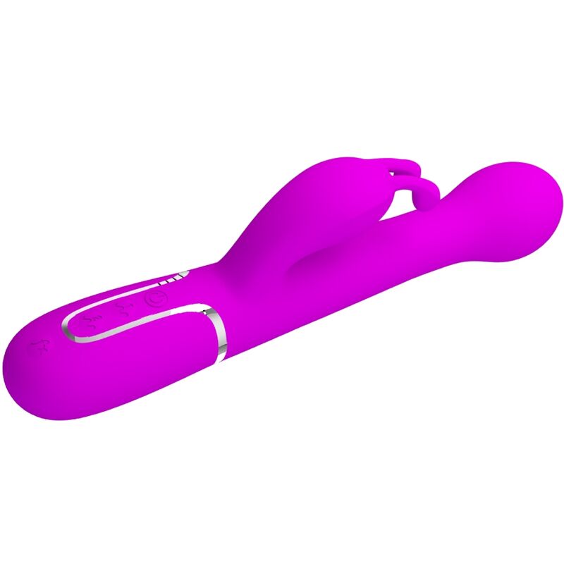 PRETTY LOVE - DEJON VIBRATORE RABBIT 3 IN 1 MULTIFUNZIONE CON SPINTA E ROTAZIONE FUCSIA